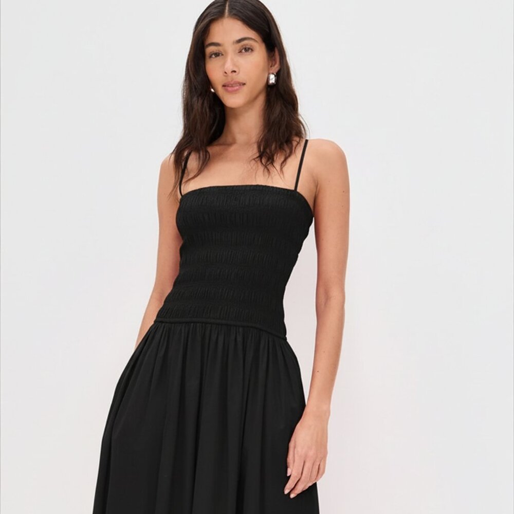 Madewell Poplin Smocked Maxi Dress